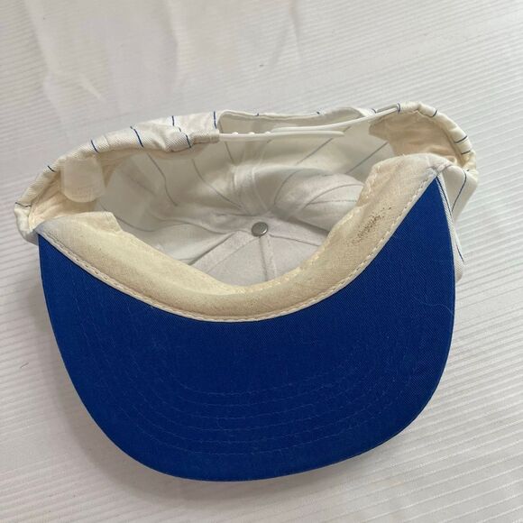 Vintage Orlando Magic Pinstripe Snapback Hat Budweiser Two Tone 90s NBA - Picture 3 of 5
